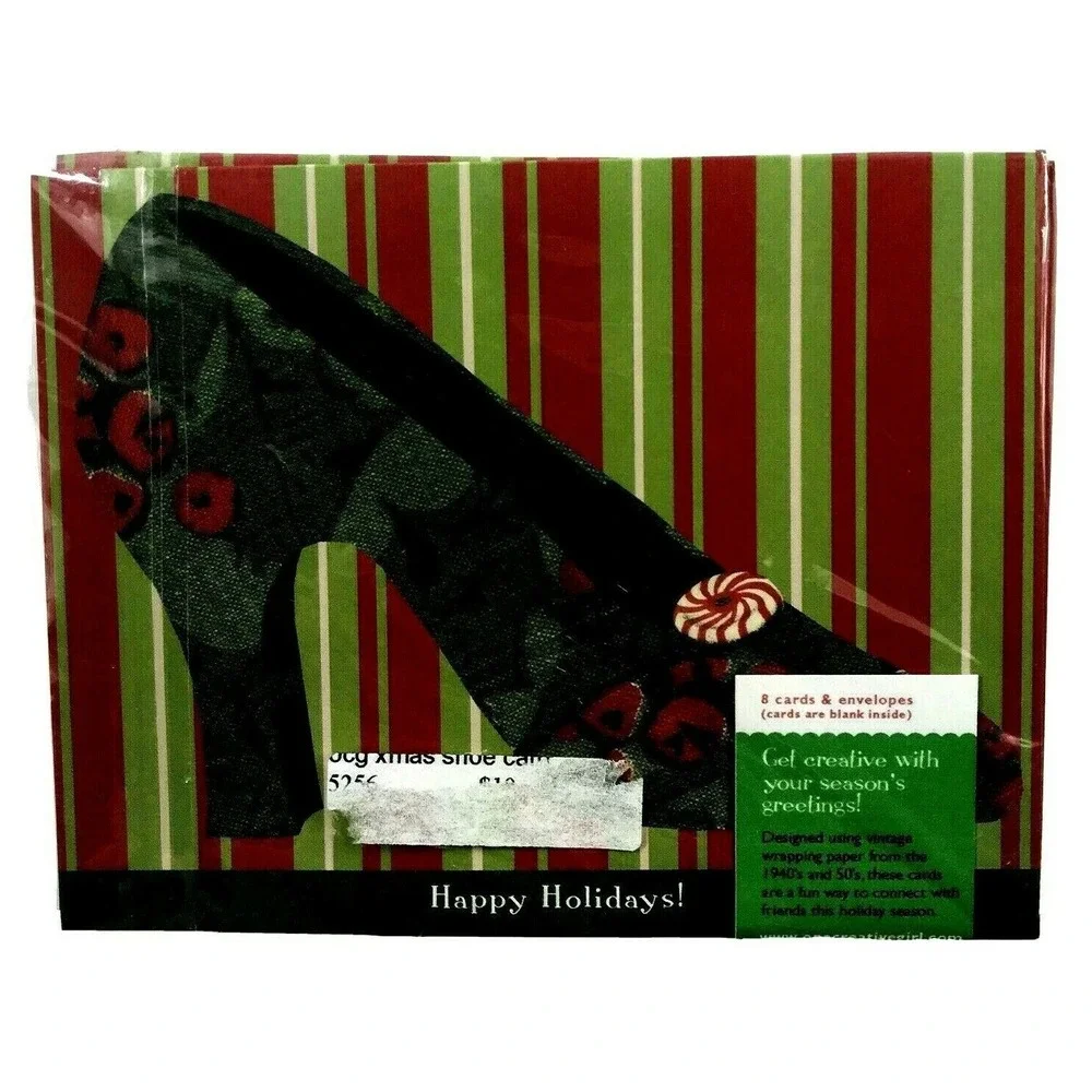 Happy Holidays Note Cards by Creative Girl Pkg. of 8 Cards with Envelopes Vtg.